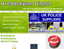 Tablet Screenshot of breathalyserdirect.co.uk